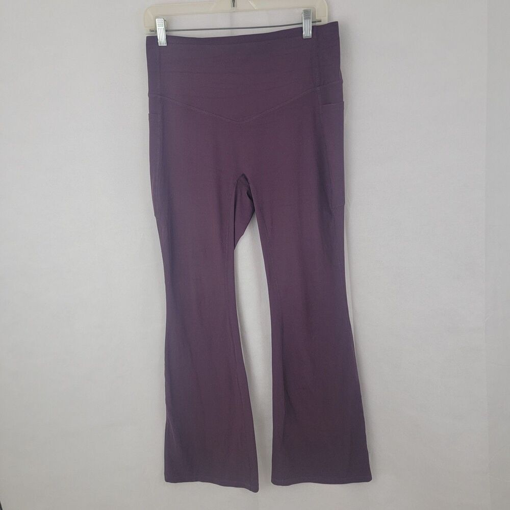 HALARA Womens Yoga Pants Sz PL Petite Large Flared Ultrasculpt High Waist Purple